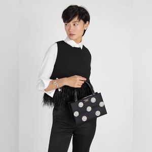 Kate Spade Sam Icon Pearl Embellished Nylon Small Tote
